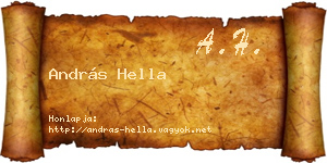 András Hella névjegykártya